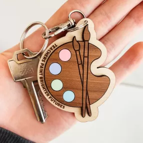 Paint Palette Teacher Quote 3D Keychain