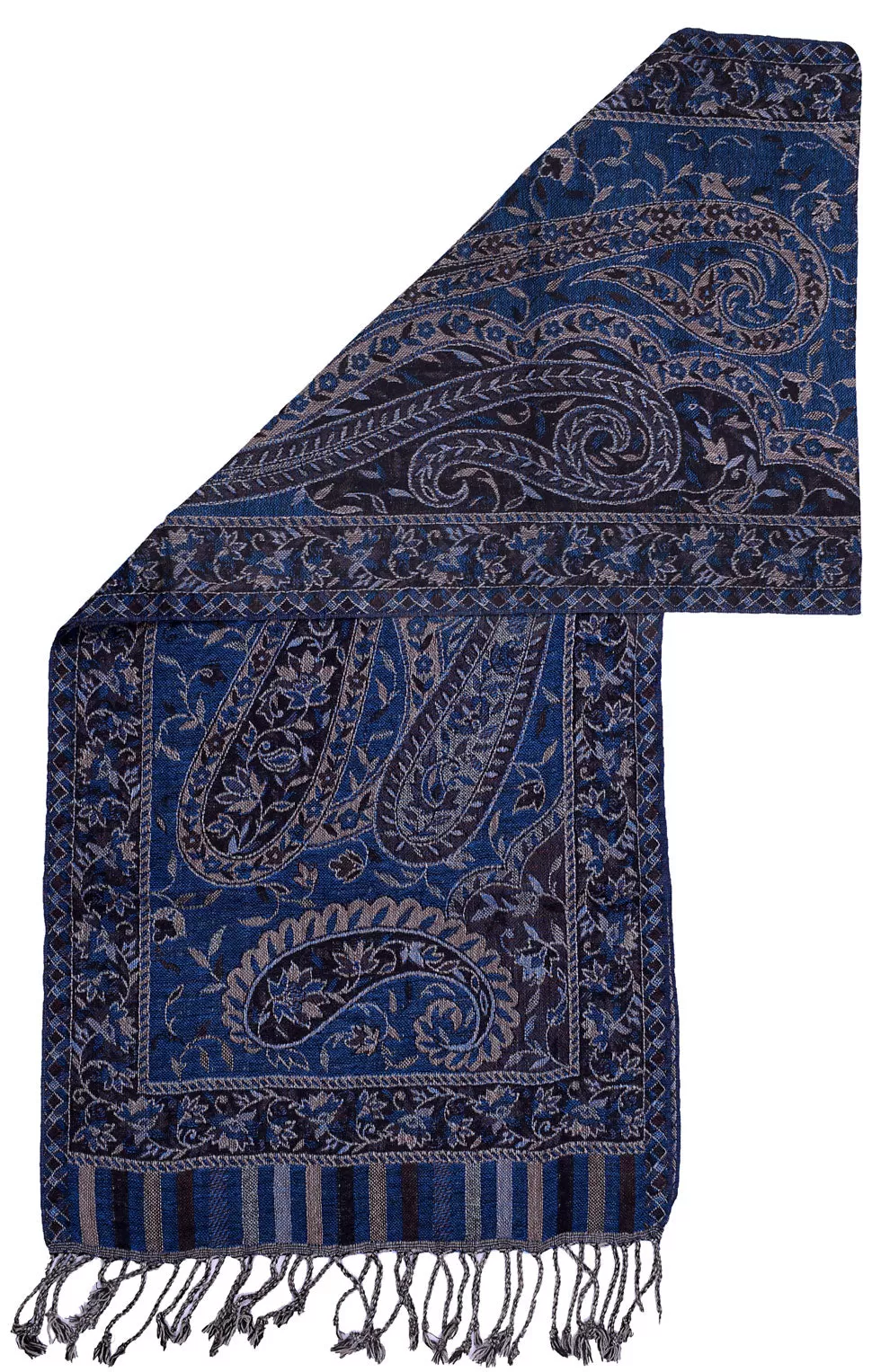 Paisley Scarf Wool Unisex Men's Women's Muffler Indian Clothing (64 x 13 inches)