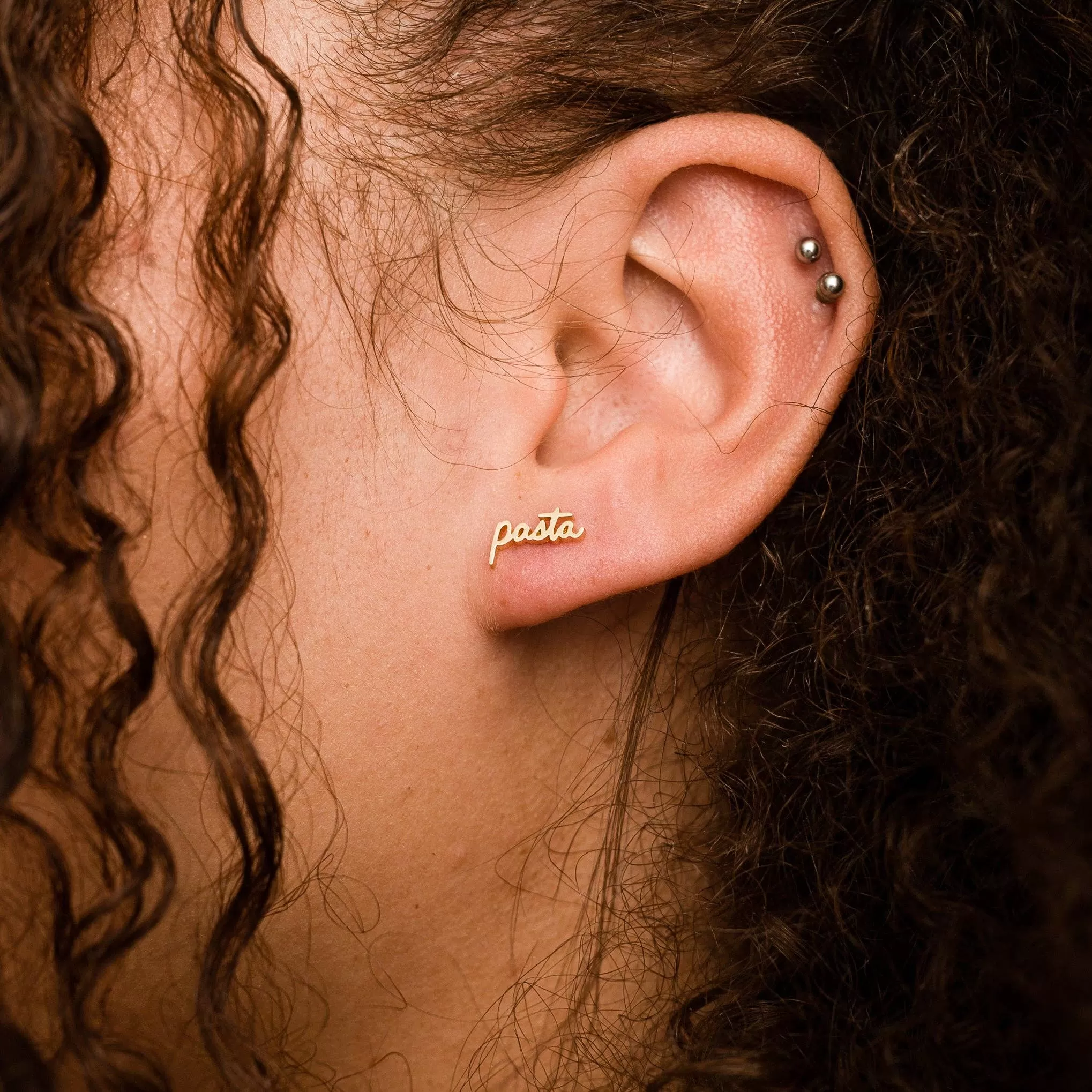 Pasta Stud Earrings