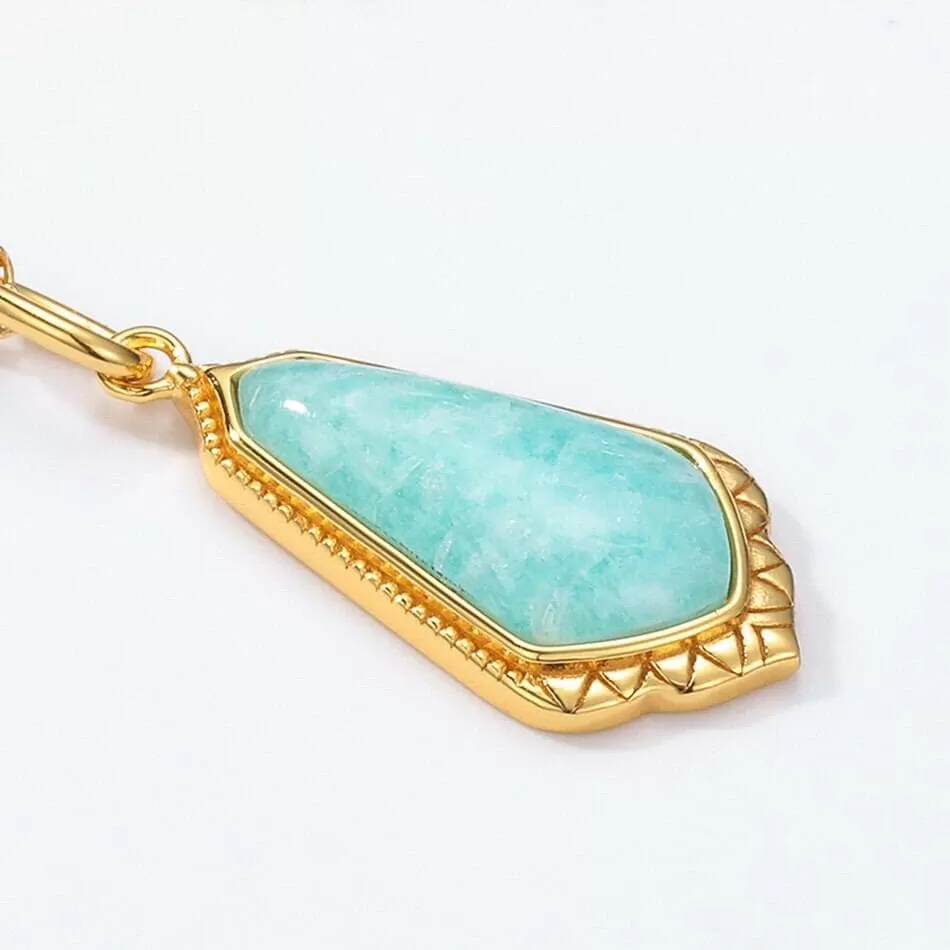 Princess Piece Amazonite Pendant Necklace - 925 Sterling Silver