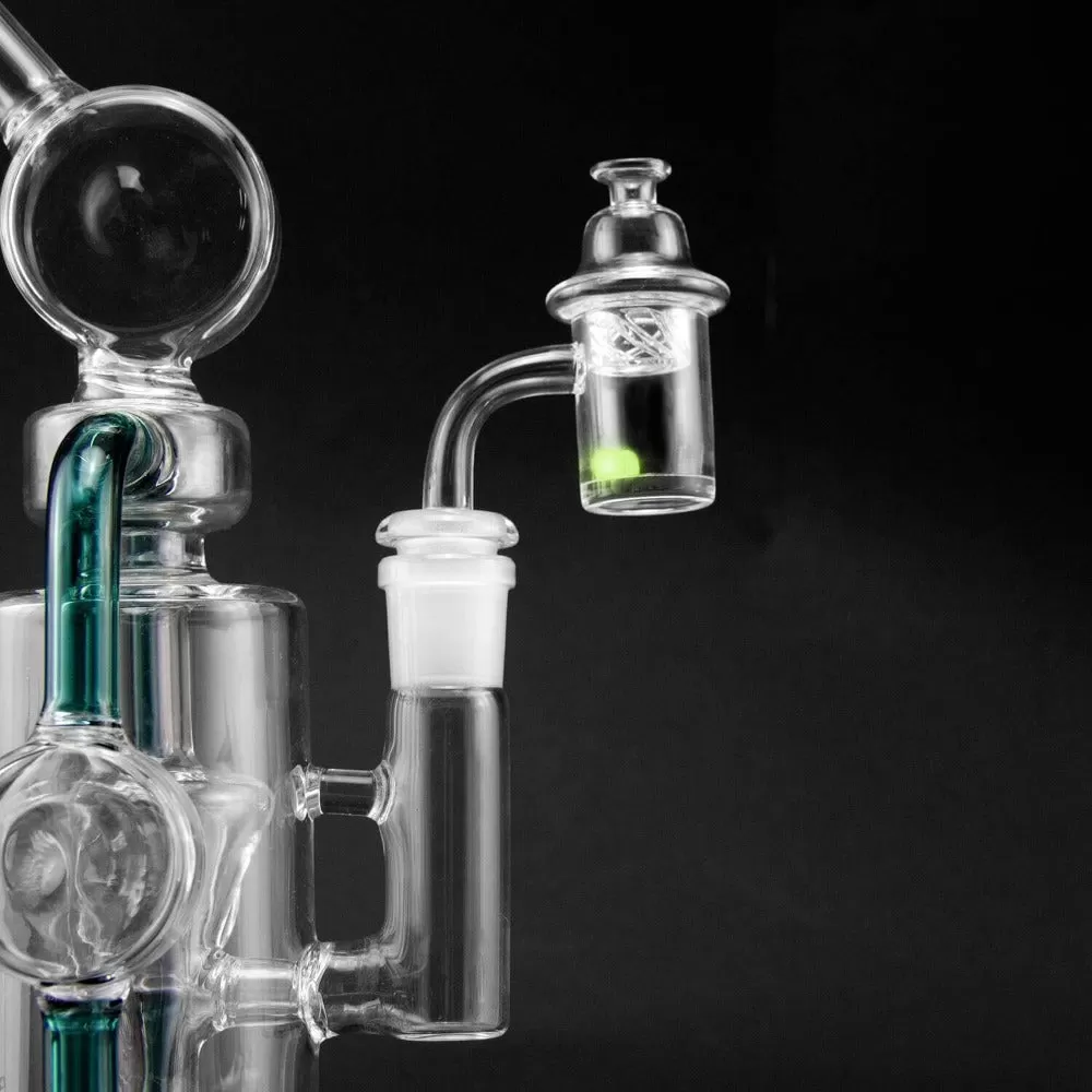 Quartz Banger with Spinner Carb Cap and Terp Pearls