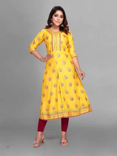 Rayon Foil Print Readymade Kurti (1pc)