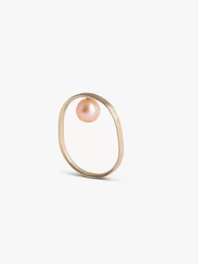 Ring Facet Pink Pearl 14kt Solid Gold