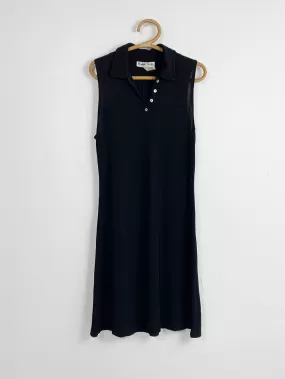 RonniNicole Black Ribbed Sleeveless A-Line Dress