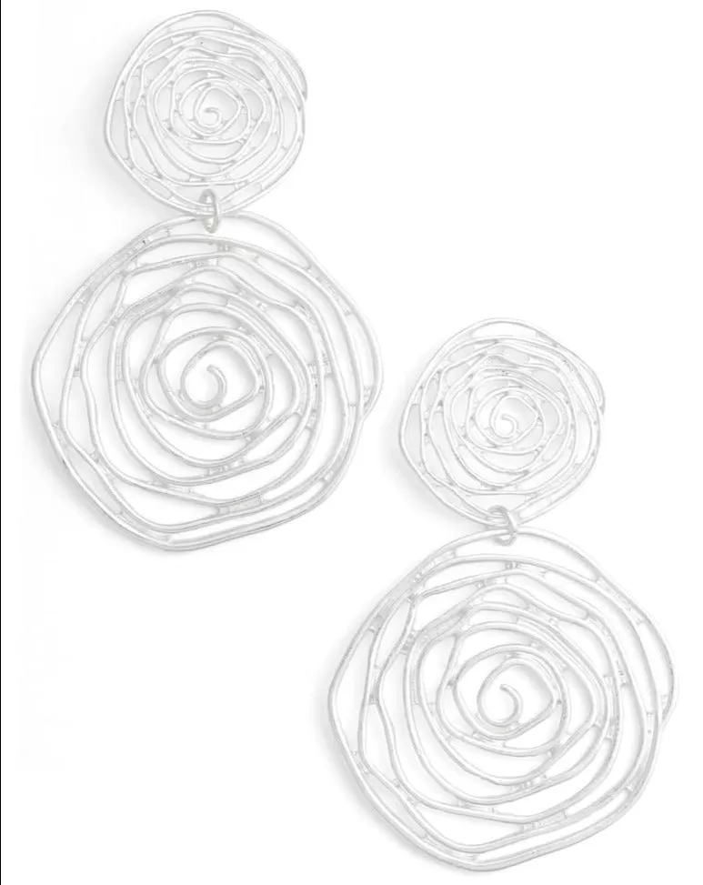 Rose cut out statement Earrings