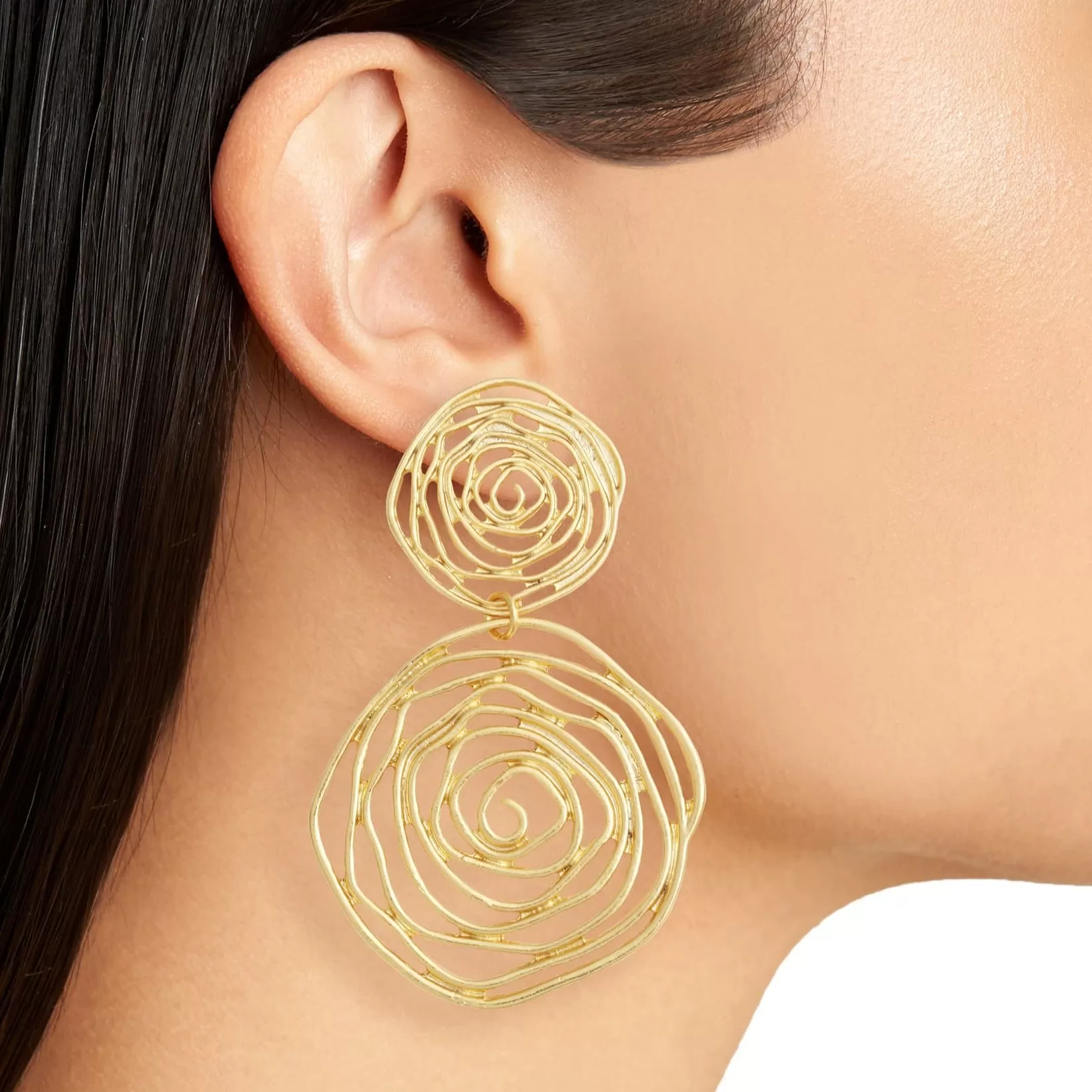 Rose cut out statement Earrings