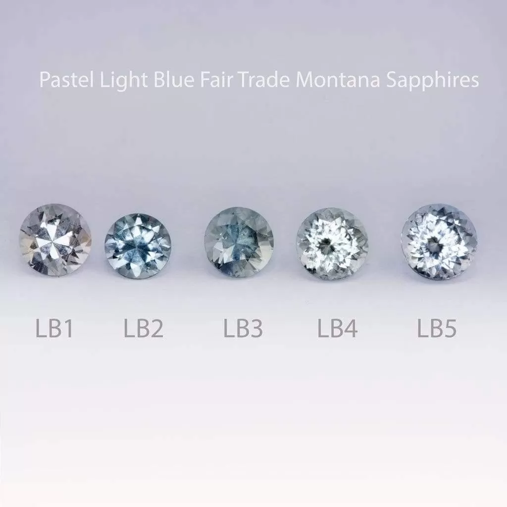 Round Portuguese Cut Pastel Green/Blue 5.75mm/0.95ct Fair Trade Montana Sapphire #LB4 Loose Gemstone