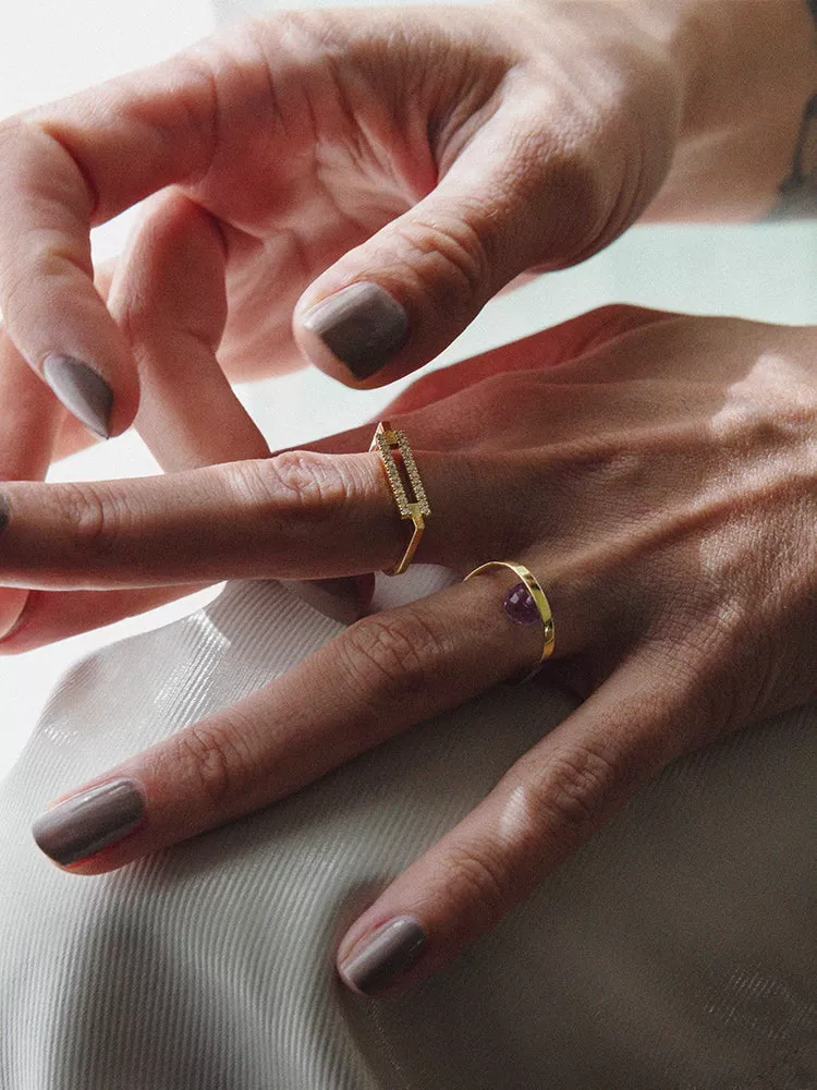 SAMPLE - Ring Facet Smoky Quartz 14kt Solid Gold