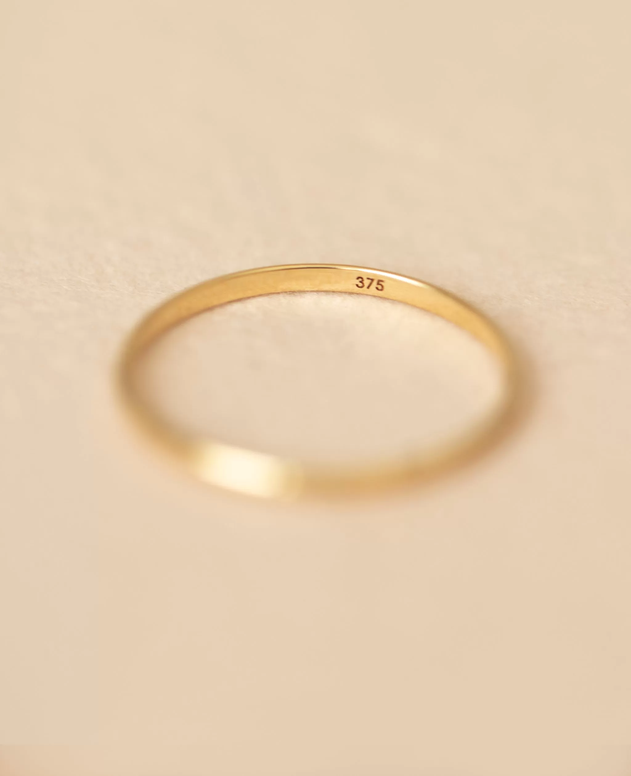 *SAMPLE SALE* 9K Solid Gold Thin Plain Stacking Ring