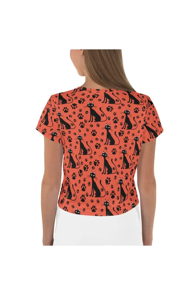 Scaredy-Cat All-Over Print Crop Tee