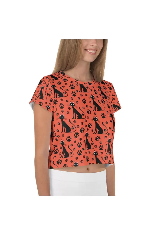 Scaredy-Cat All-Over Print Crop Tee