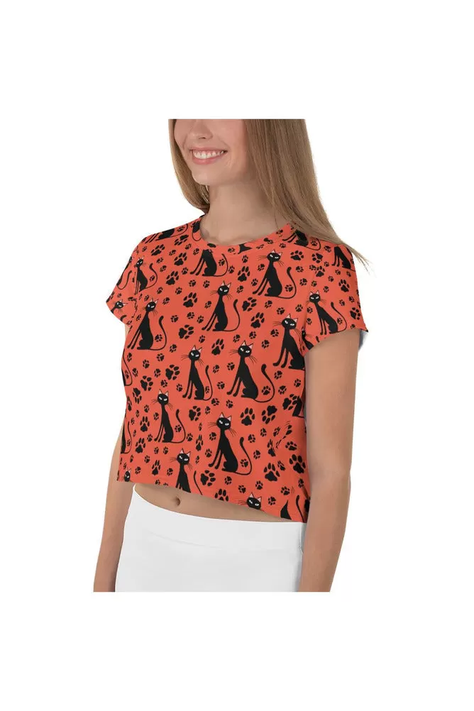 Scaredy-Cat All-Over Print Crop Tee