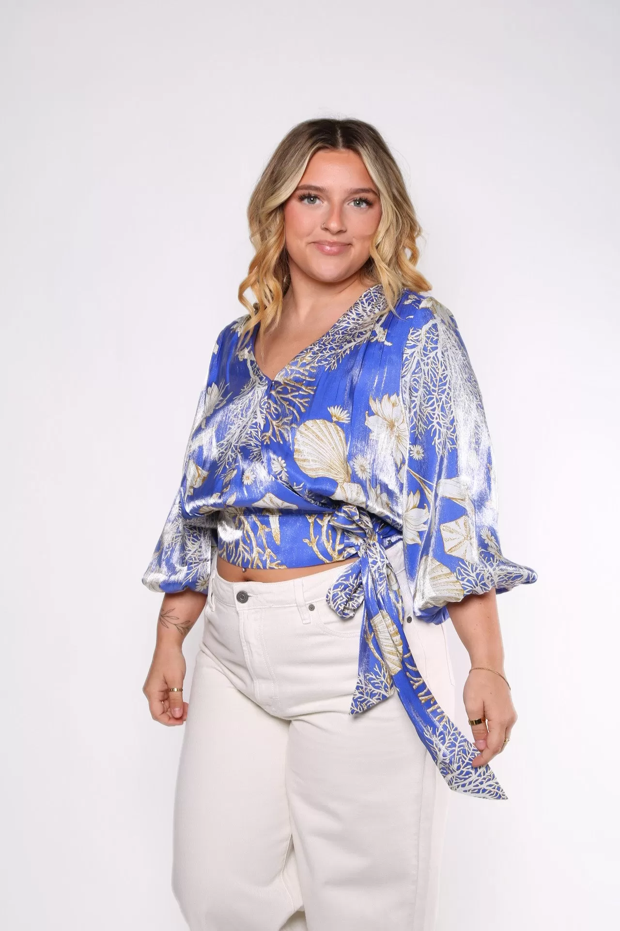 Seaside Wrap Front Blouse