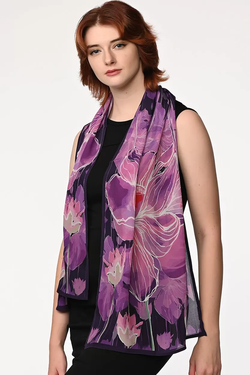 Sevya Kamala scarf, lotus cupro