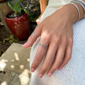 Silver Feather Band Ring