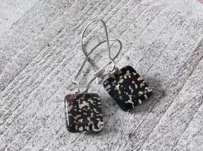 Simply Elegant Black Glass Earrings