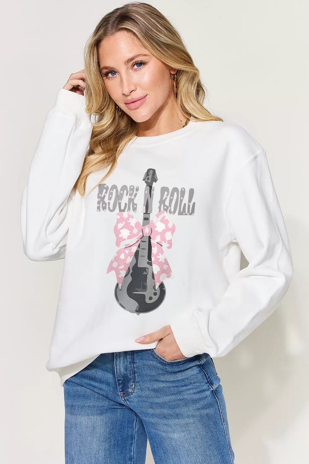 Simply Love Full Size Graphic Long Sleeve Sweatshirt