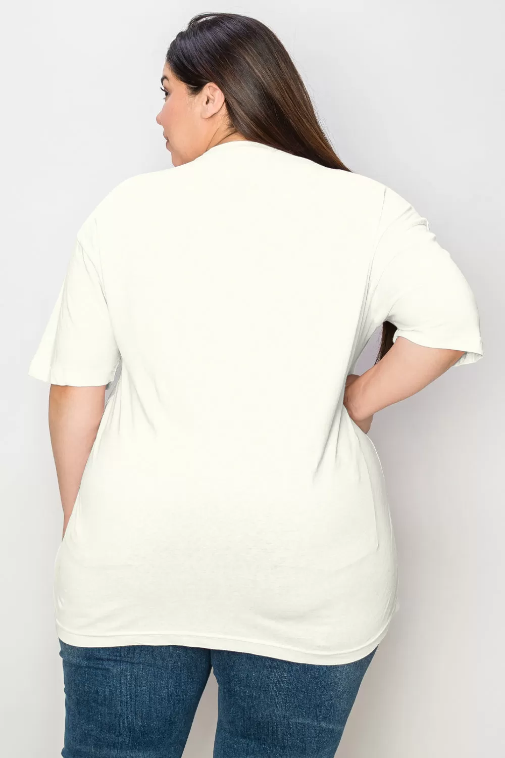 Simply Love Plus Size USA Letter Graphic Short Sleeve T-Shirt