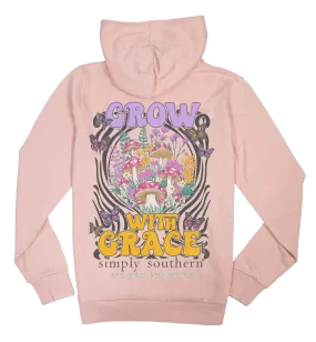 Simply Southern 'Grow with Grace' Mushroom, Flower, and Butterfly Hoodie in