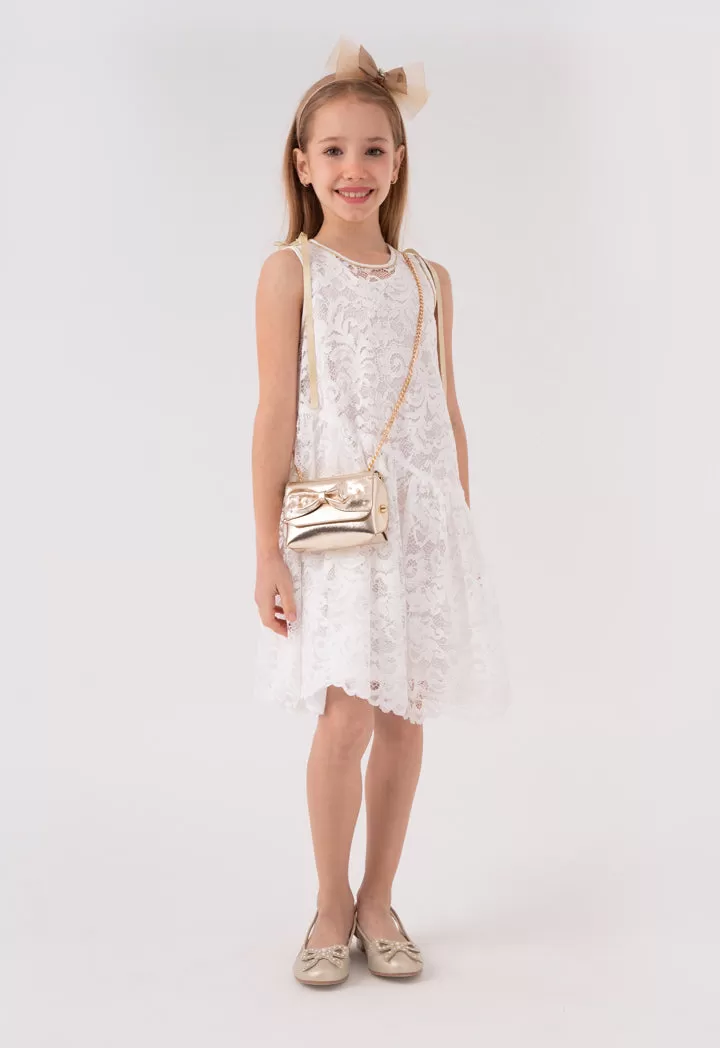 Sleeveless Lace Cute Dress