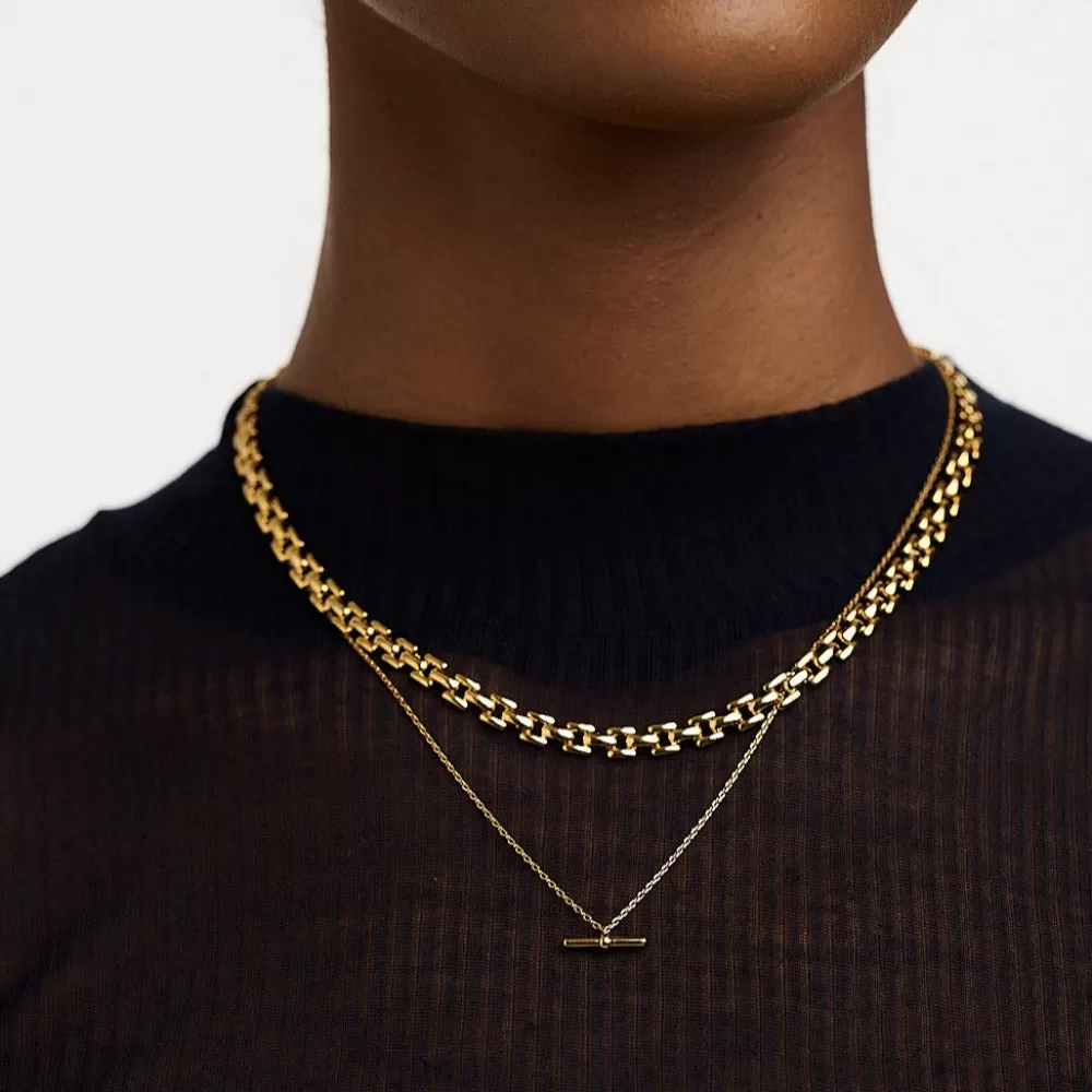 Slim Link Chain Necklace - Gold