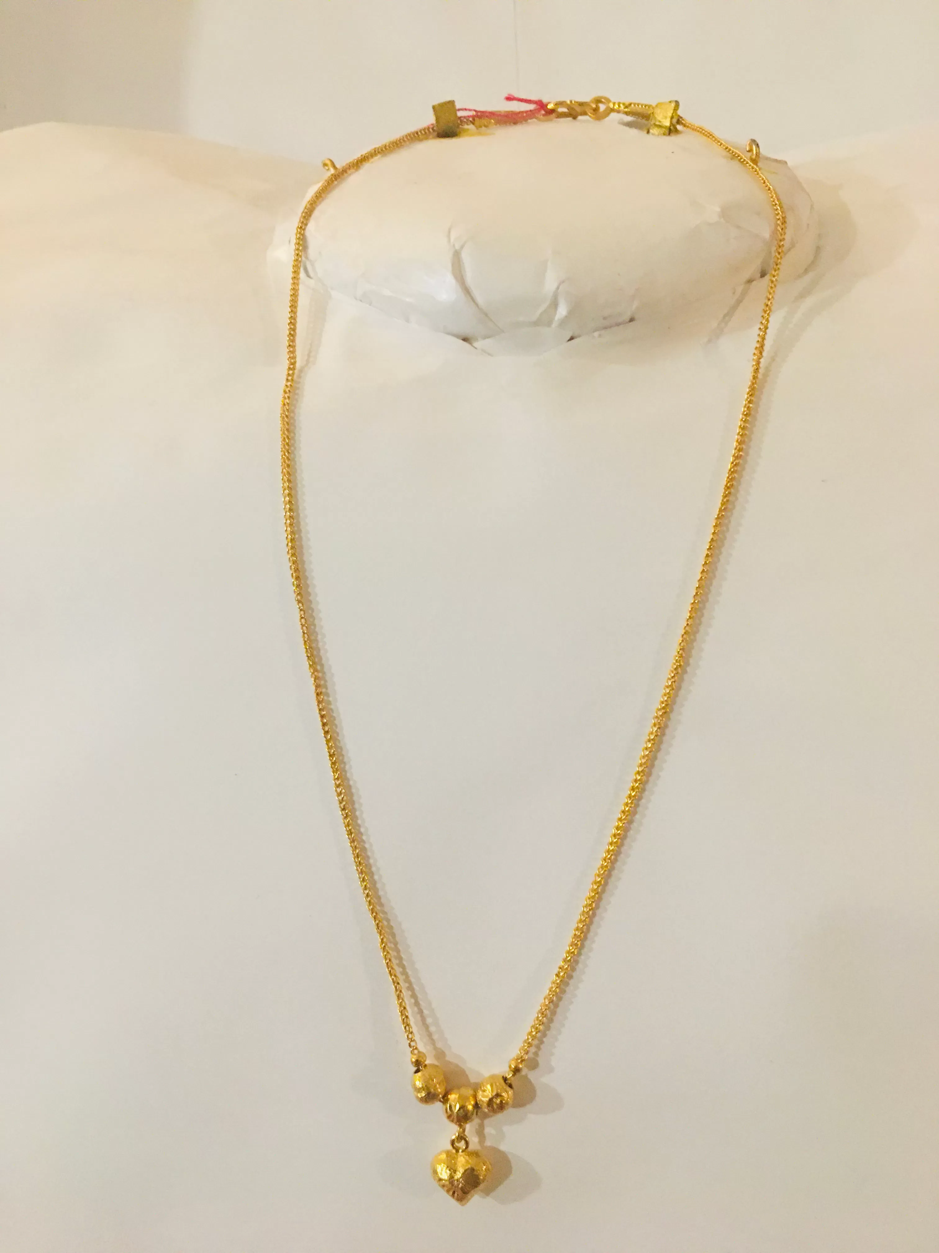 Sold out Item no. SP1032 Bangkok Solid Gold 17”long Choker & 8 grams