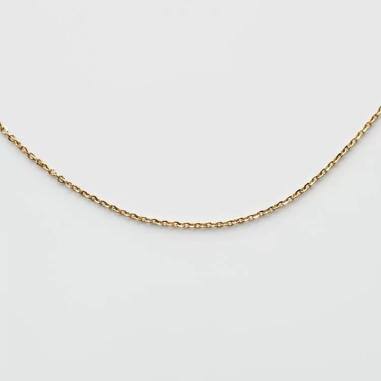 Solid Gold Simple Glimmer Gold Chain