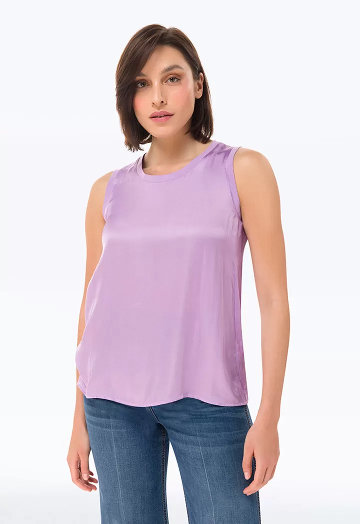 Solid Sleeveless Blouse