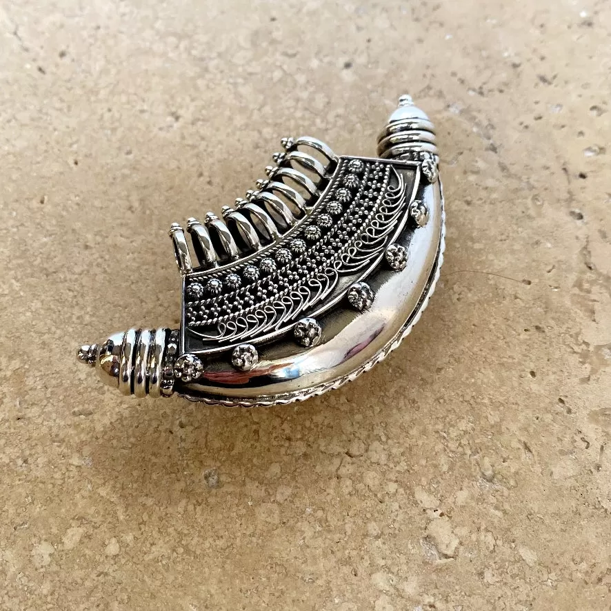 Sterling Silver Durga Tribal Pendant