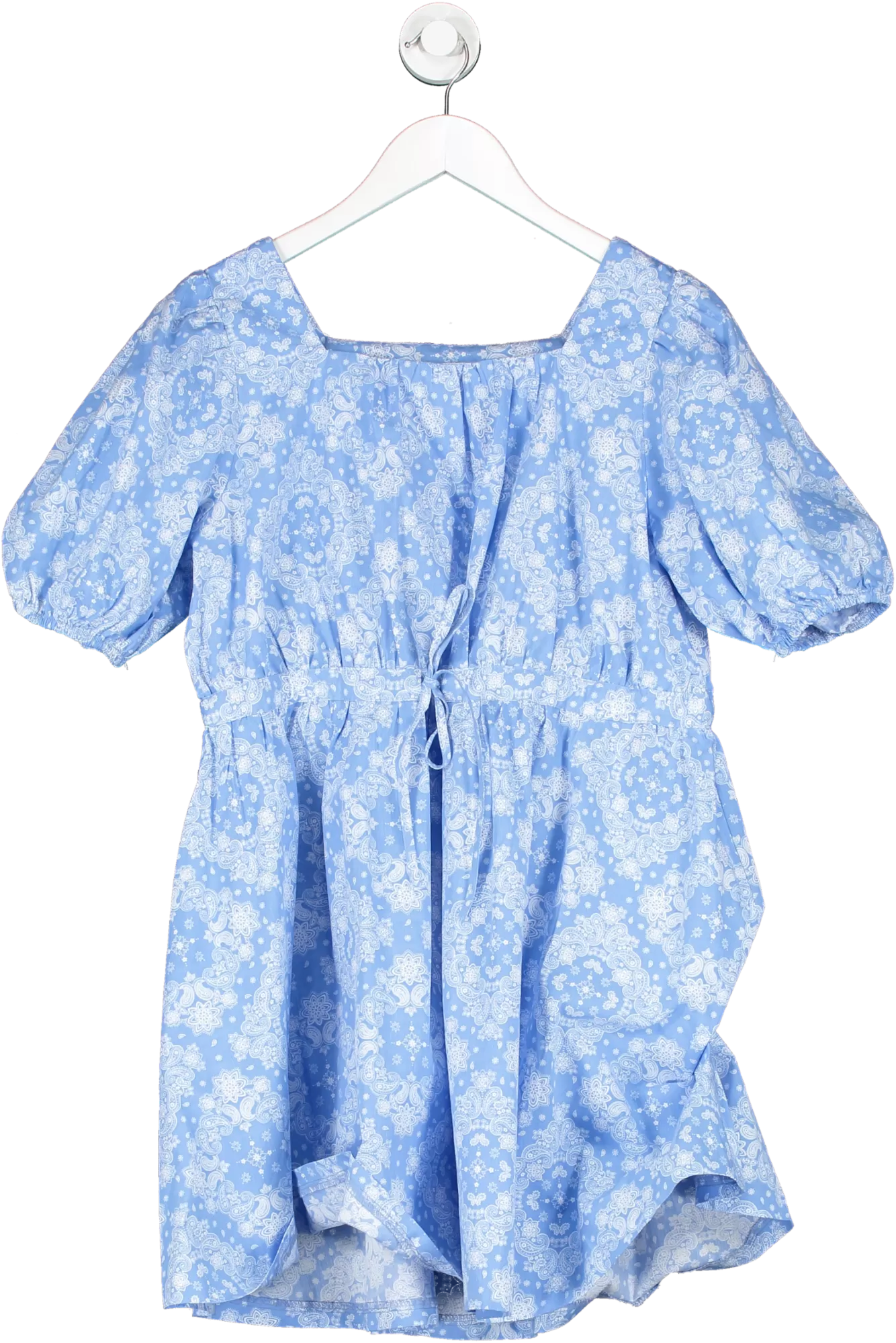 storets Blue Paisley Smock Dress UK XS