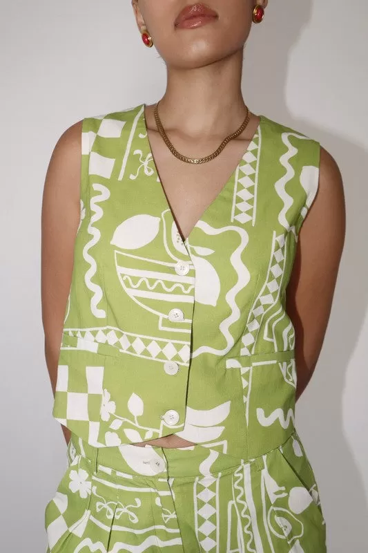 Summer Home Print Vest