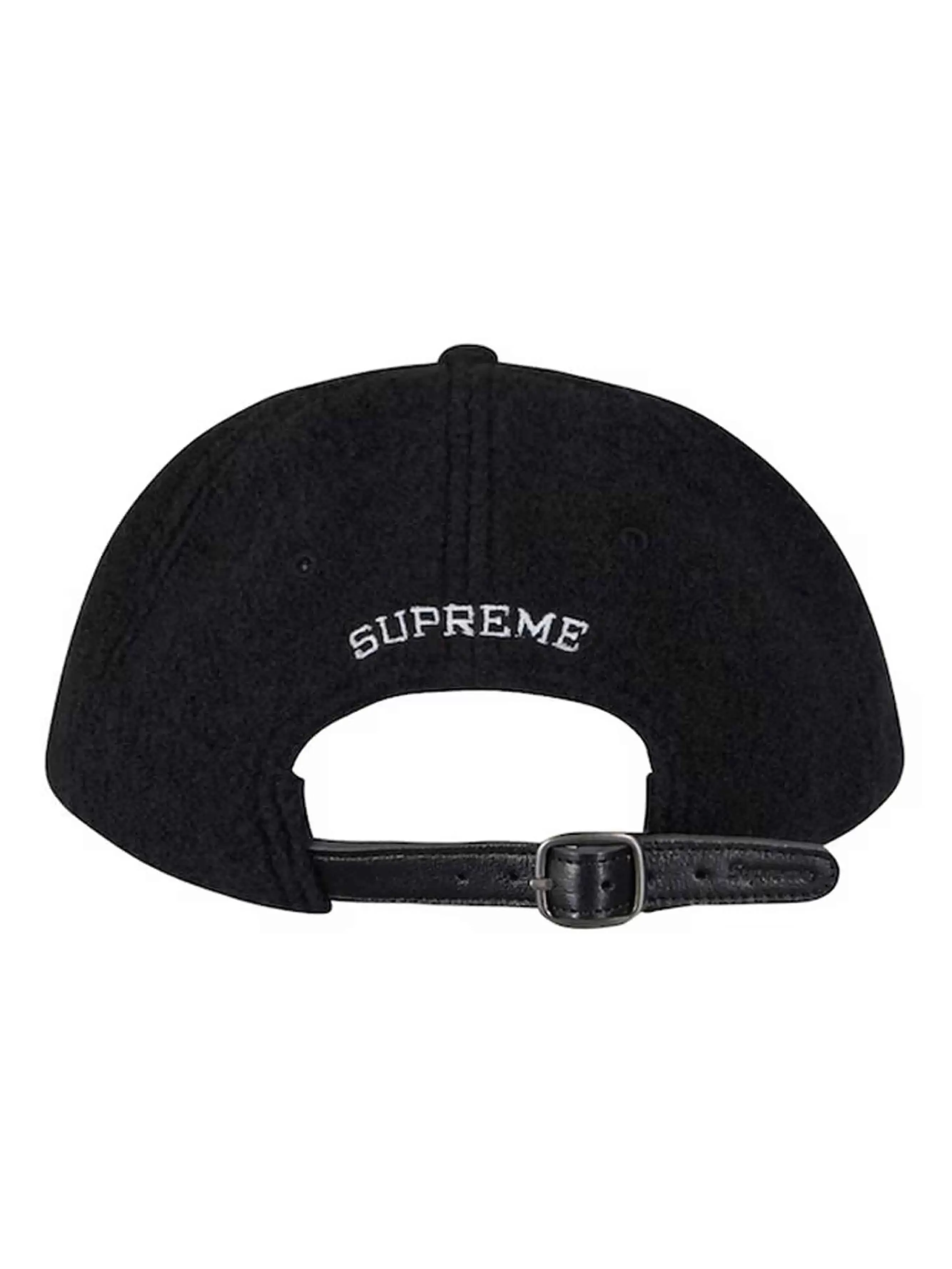 Supreme Boiled Wool S Logo 6-Panel Black (FW22)