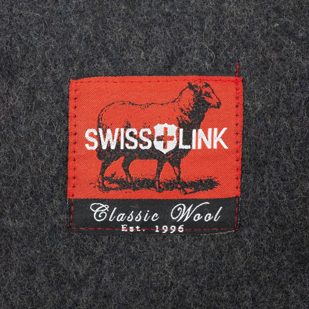 Swiss Link Classic Wool Blanket | Charcoal