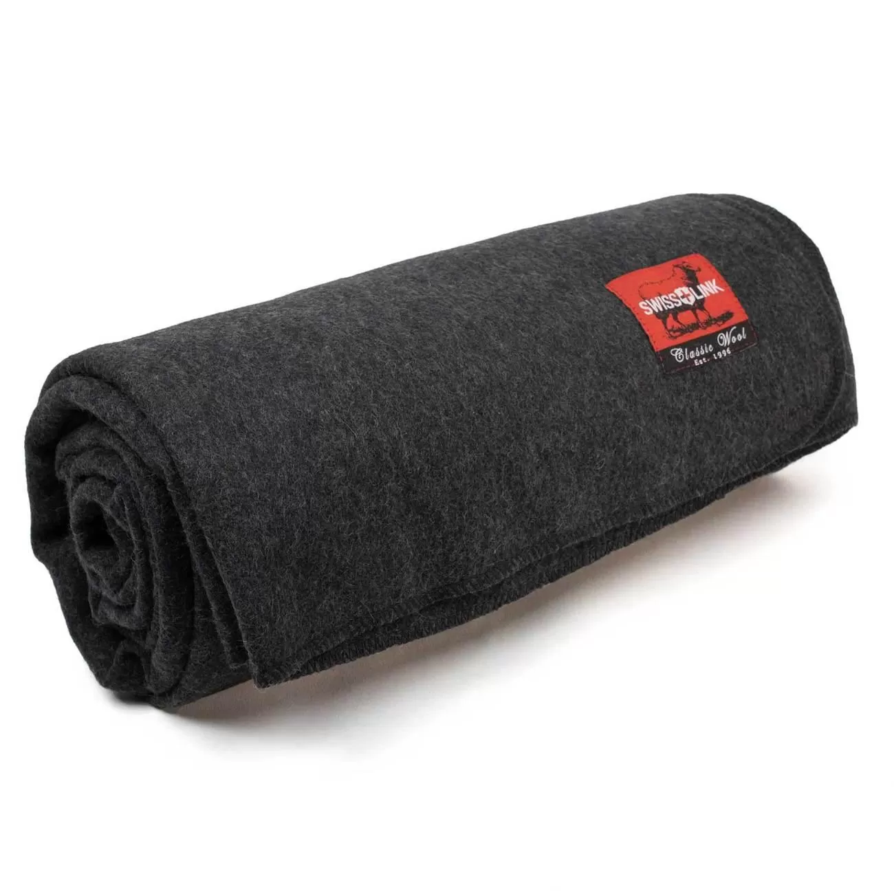 Swiss Link Classic Wool Blanket | Charcoal