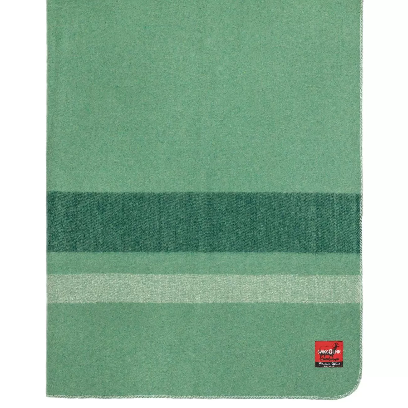 Swiss Link Classic Wool Blanket | Sage Green