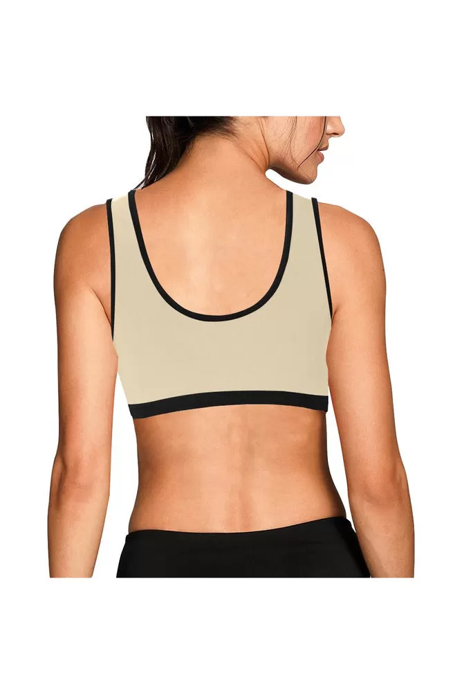 Vanila Custard Women's All Over Print Sports Bra (Model T52)