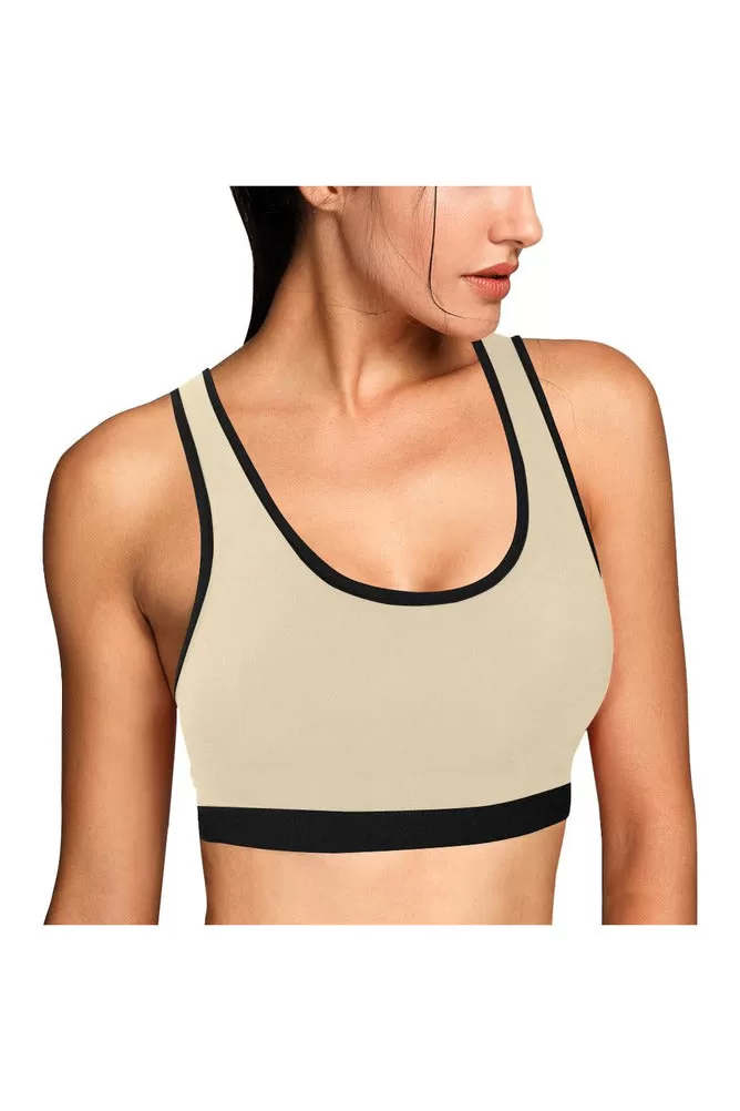 Vanila Custard Women's All Over Print Sports Bra (Model T52)