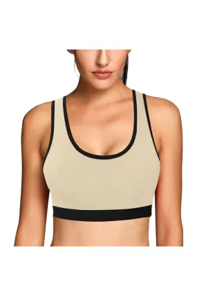 Vanila Custard Women's All Over Print Sports Bra (Model T52)