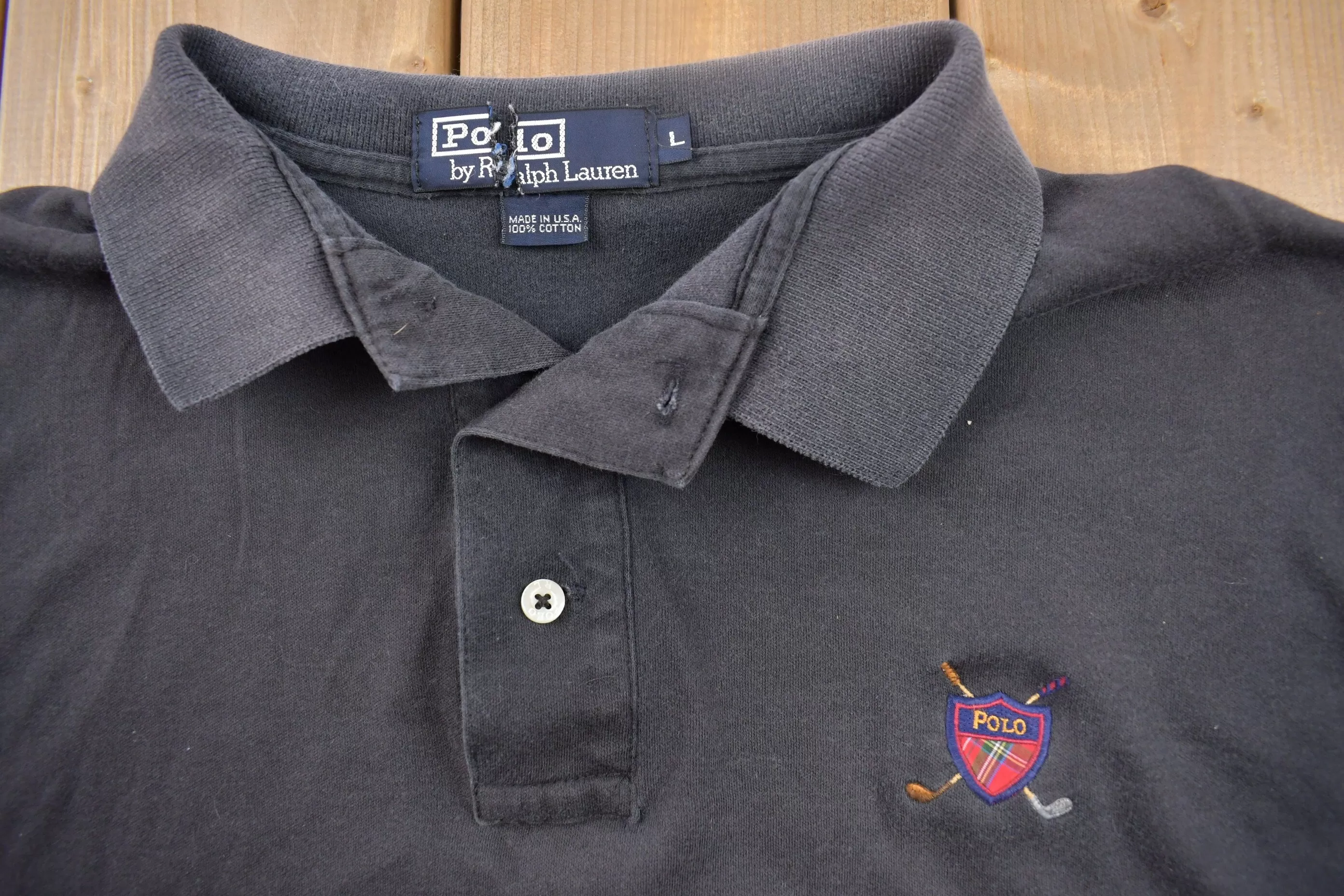 Vintage 1990s Polo Ralph Lauren Collared Shirt / Vintage T Shirt / Streetwear / Rare Vintage / 90s Polo / Made In USA