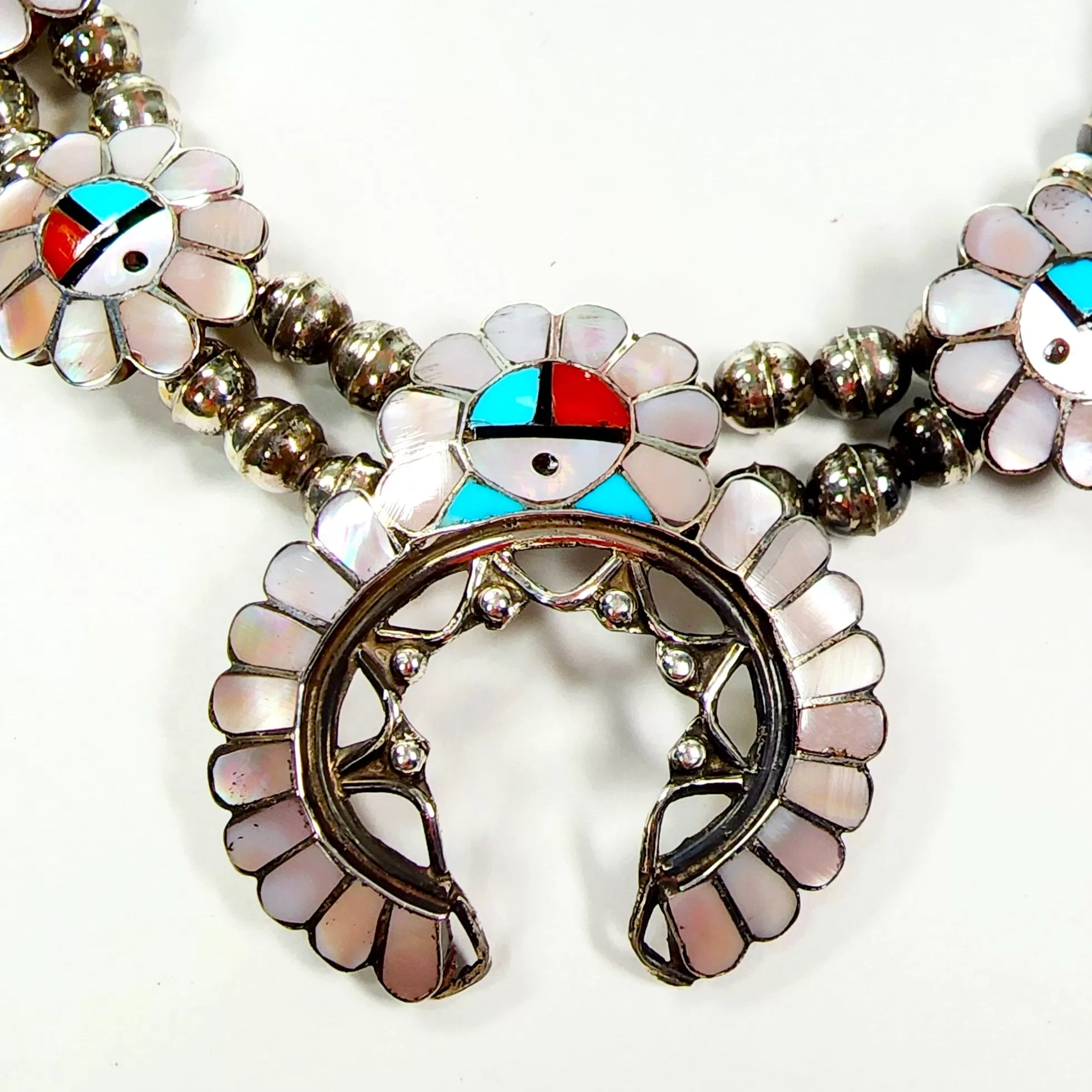 Vintage Zuni Sunface Naja Necklace