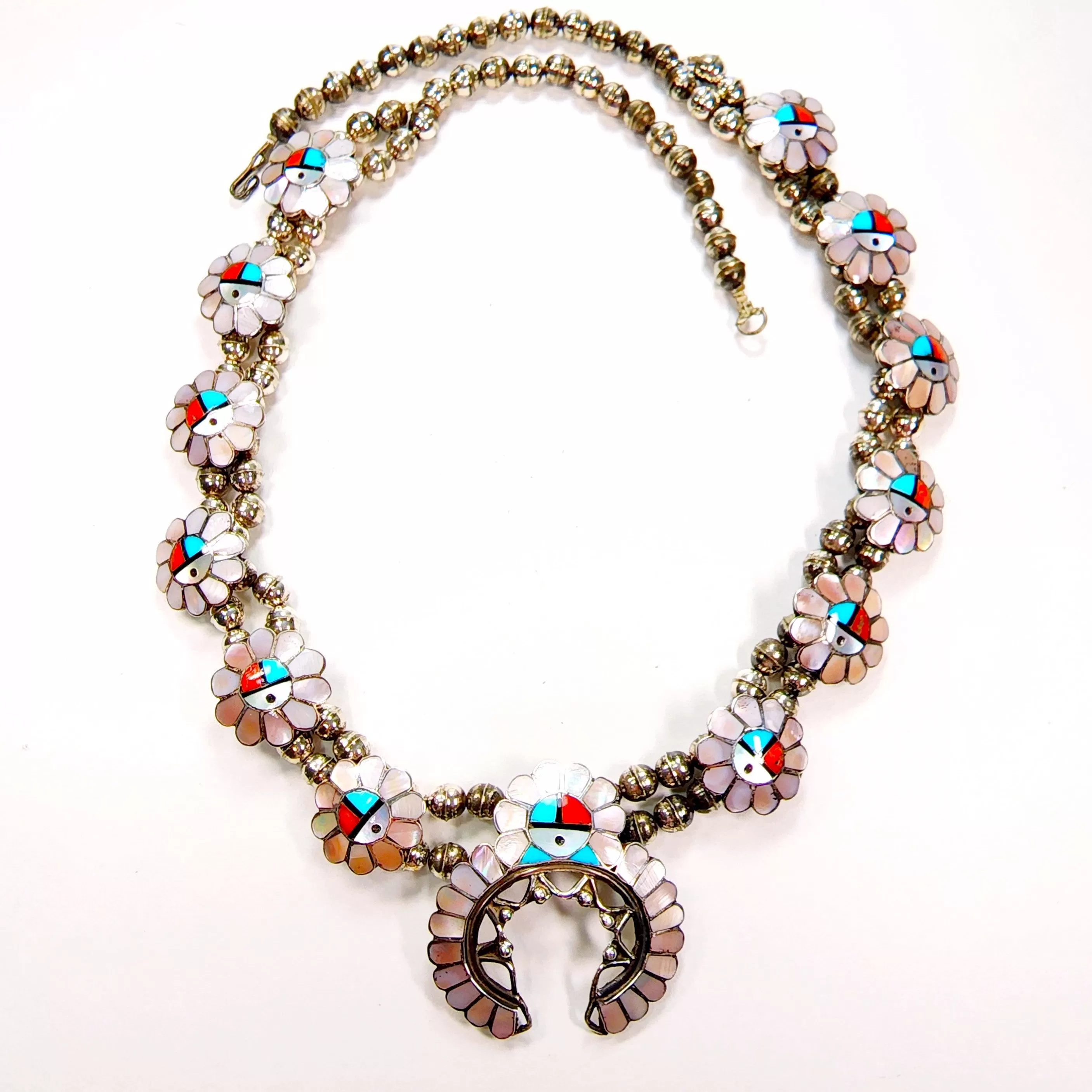 Vintage Zuni Sunface Naja Necklace