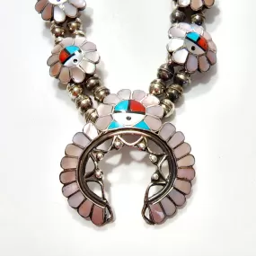 Vintage Zuni Sunface Naja Necklace