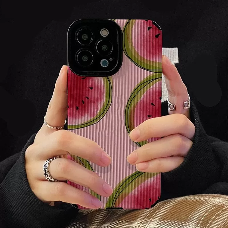 Watermelon Fruit Cute Phone Cases For iPhone 14, 13 Pro Max, 12, 11, XS Max, XR, X, 7, 8 Plus, SE