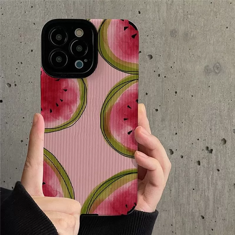 Watermelon Fruit Cute Phone Cases For iPhone 14, 13 Pro Max, 12, 11, XS Max, XR, X, 7, 8 Plus, SE