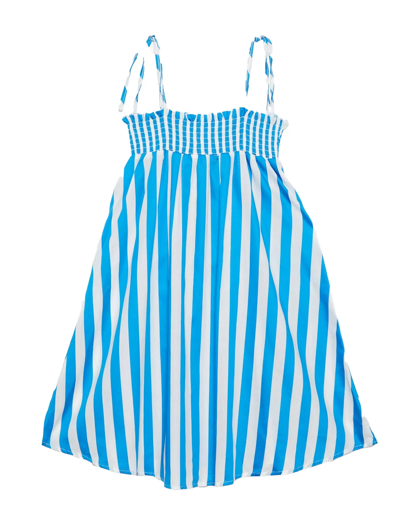 WEEKEND HOUSE KIDS Things I Like SMOKED SLEEVELESS BLUE STRIPES DRESS