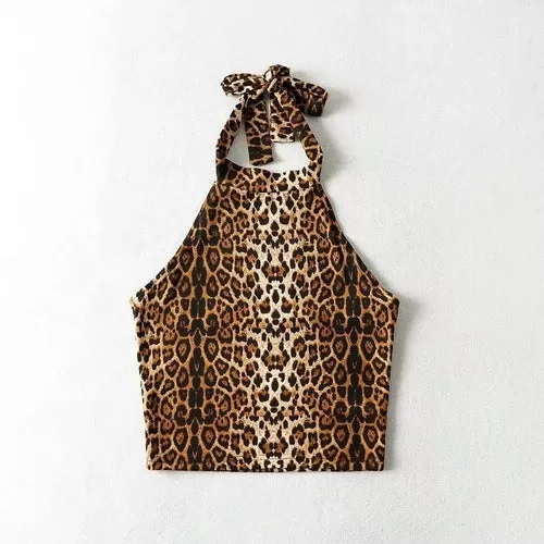 Women Leopard Printed Tank Top