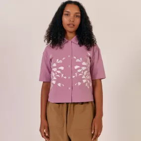 Womens Linen/Cotton Odette Shirt - Lilac