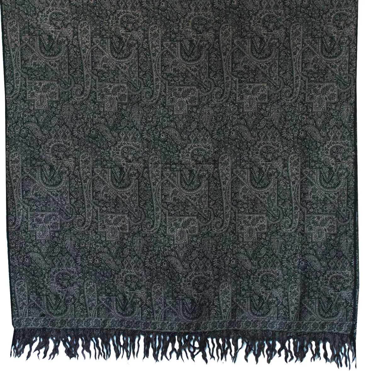 Women's Paisley Wool Shawl Wrap Gift India Clothing (82 x 42 inches)