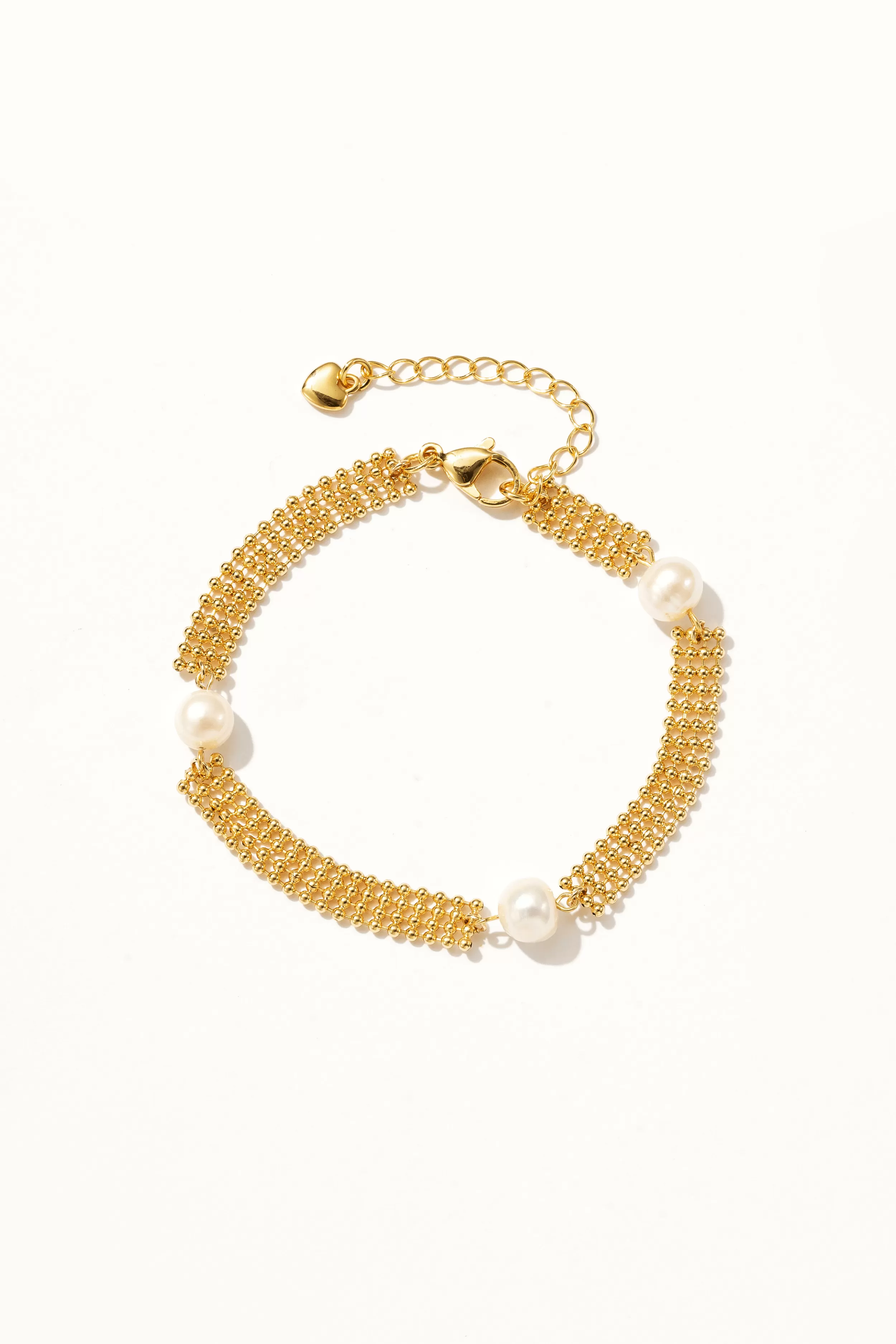 Woven Gold with Pearl Bracelet