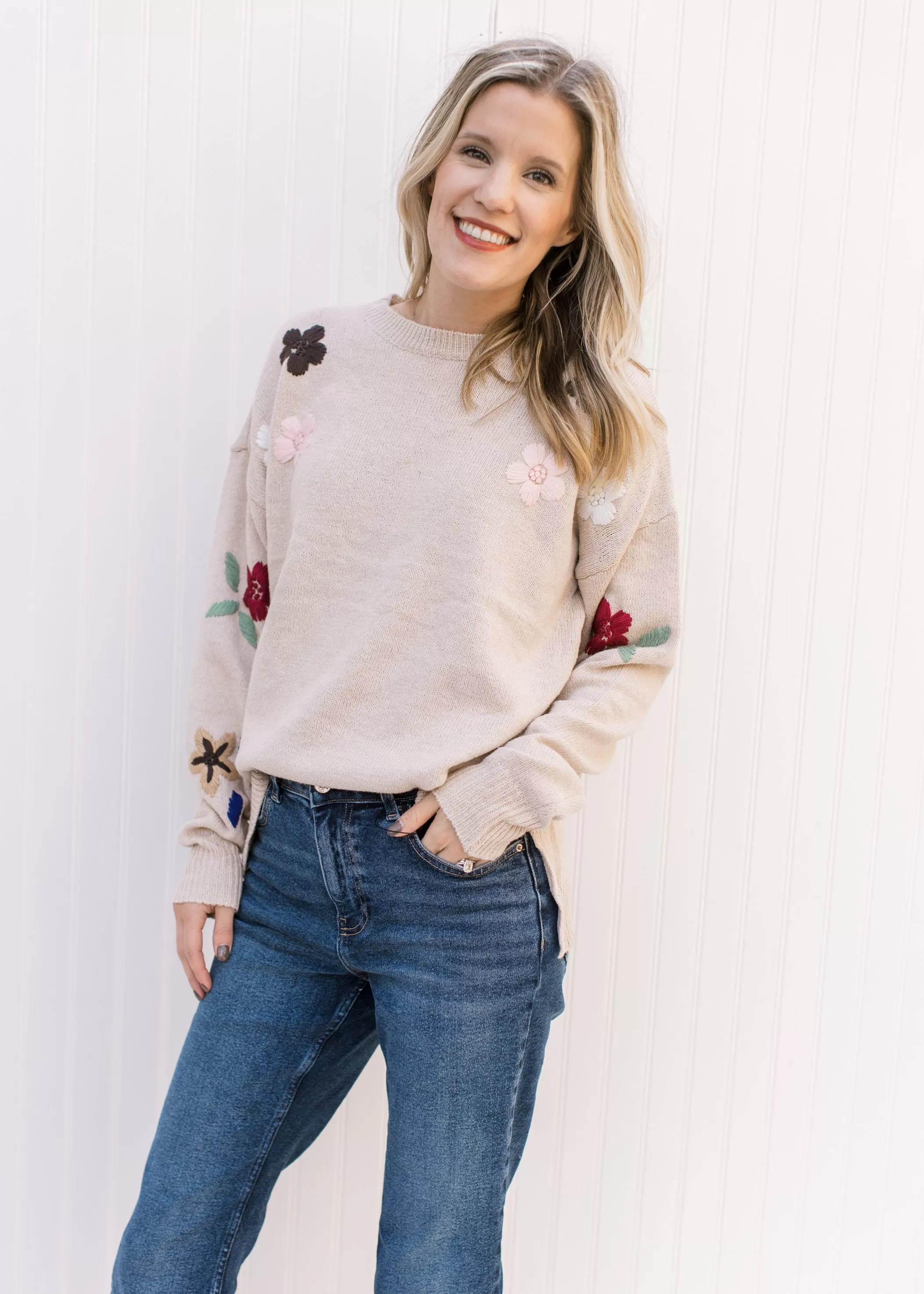 X Flower Pop Sweater